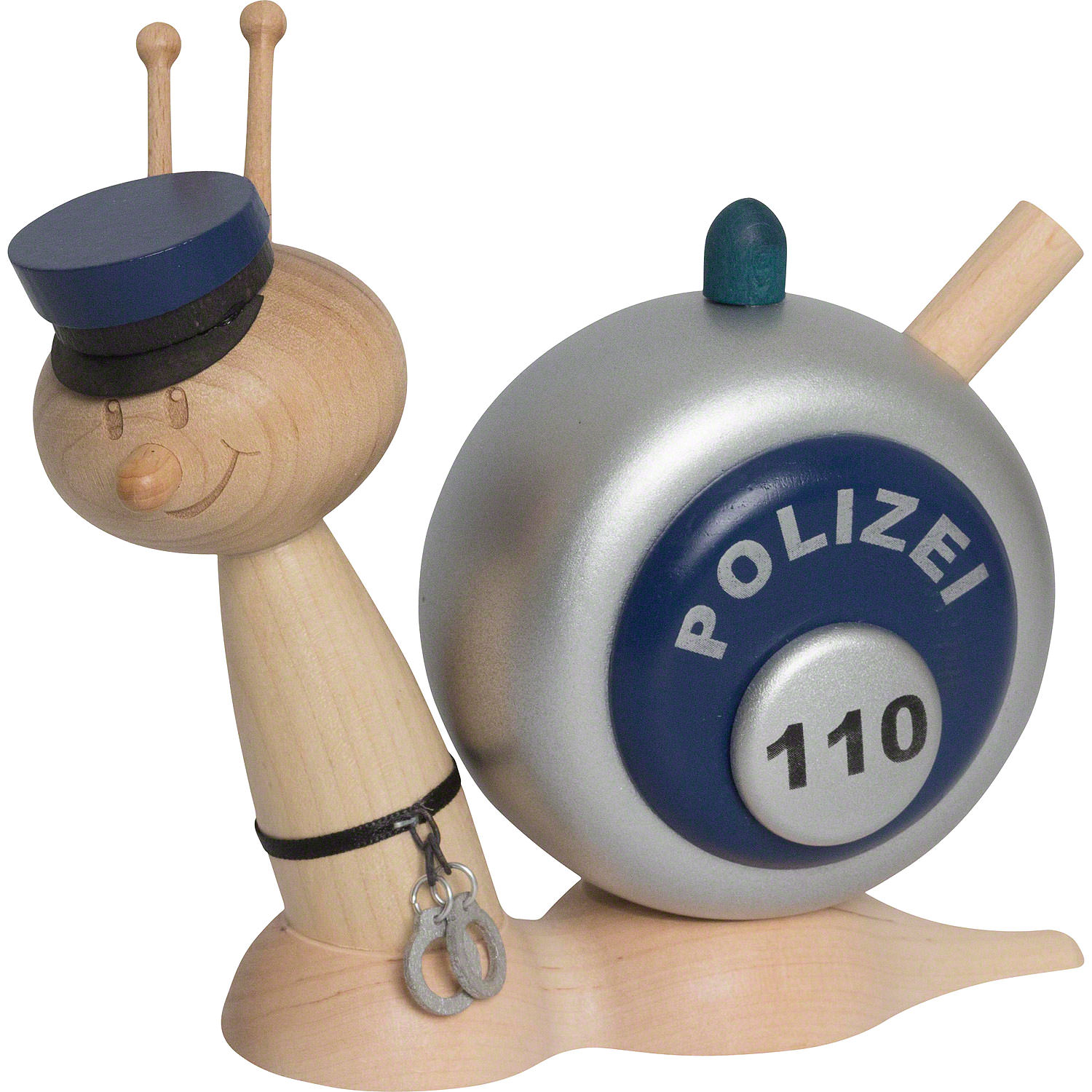Rauchfigur Schnecke Sunny, Polizeischnec ca. 16 cm