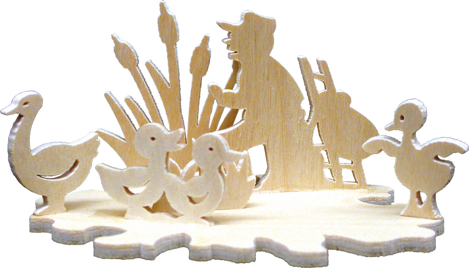 Tischschmuck zum Basteln, Mann am Teich Tischschmuck zum Basteln, Mann am Teich