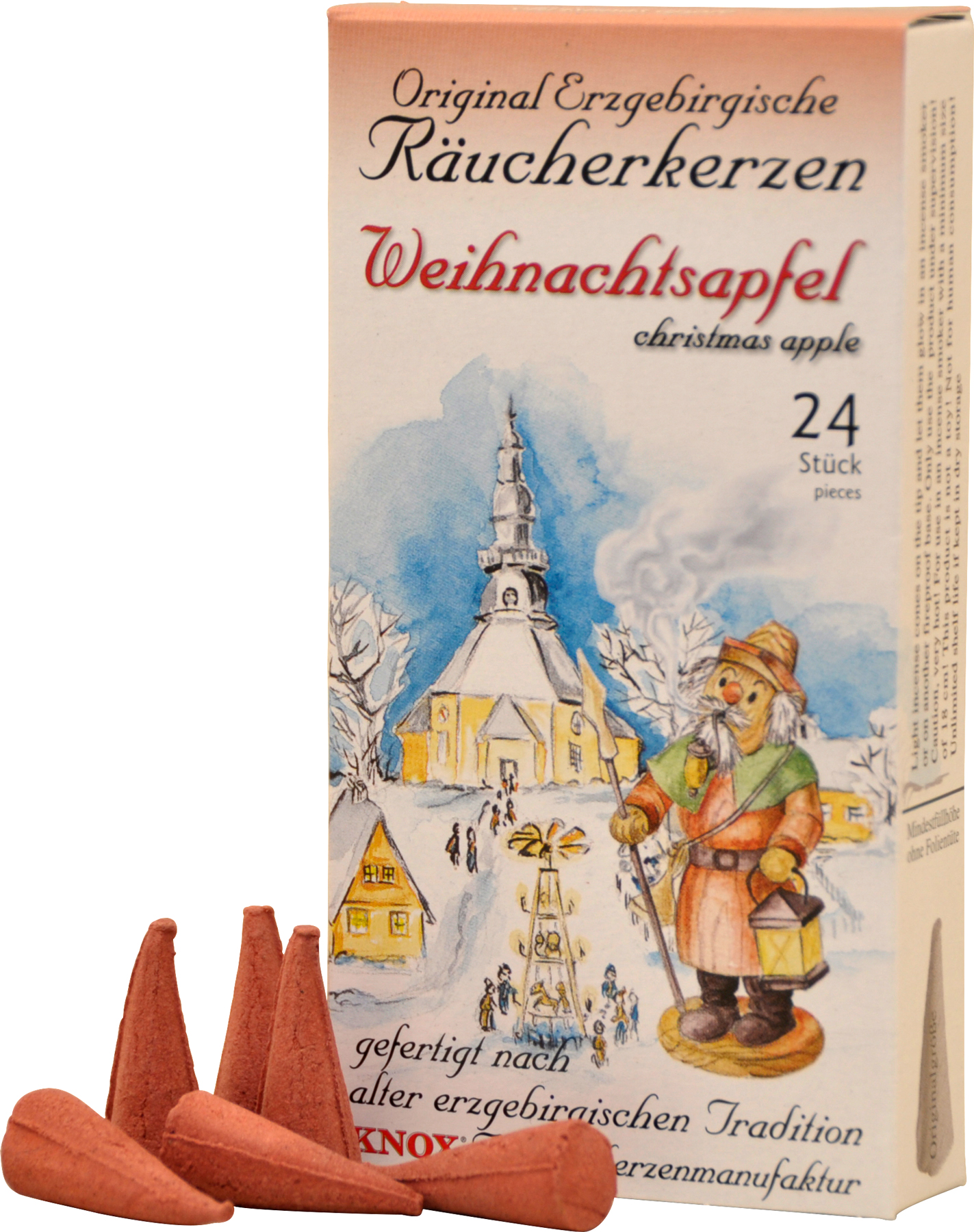 KNOX - Erzgebirgische Räucherkerzen Weihnachtsapfel