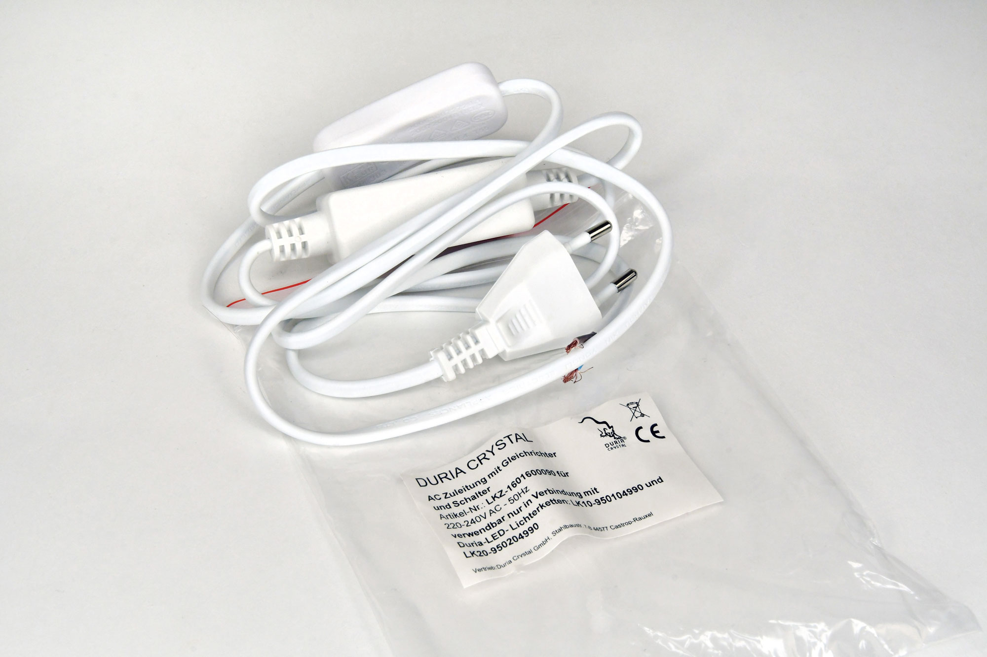 AC Zuleitung mit Gleichrichter Schalter und Stecker AC Zuleitung mit Gleichrichter Schalter und Stecker