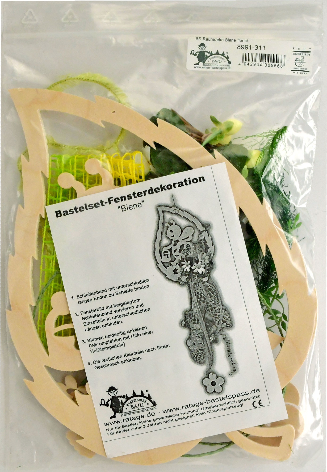 Raumdeko zum Basteln, Biene, Floristik