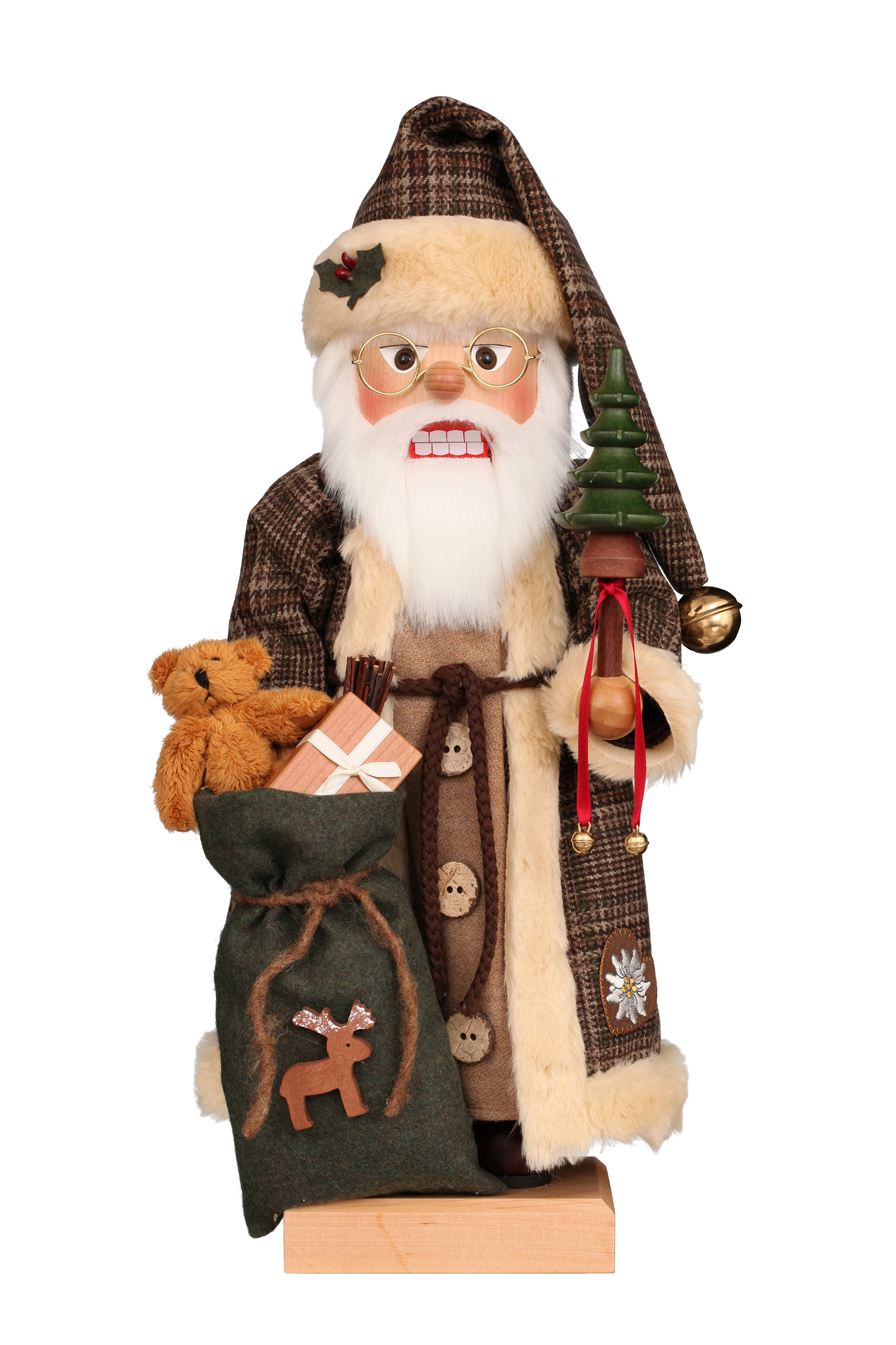 Brown checked Santa Claus 47.0 cm