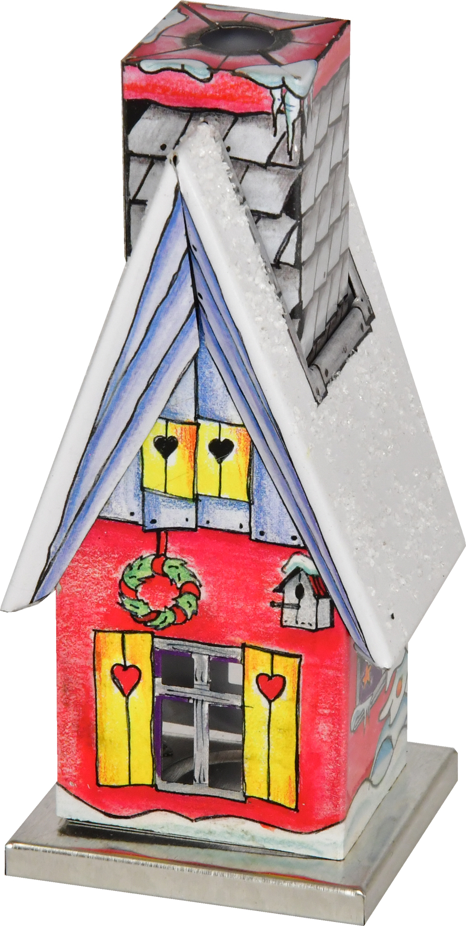 No.4 KNOX-Hütte, rot, blau, Raureif KNOX-Räucherhütte Metall