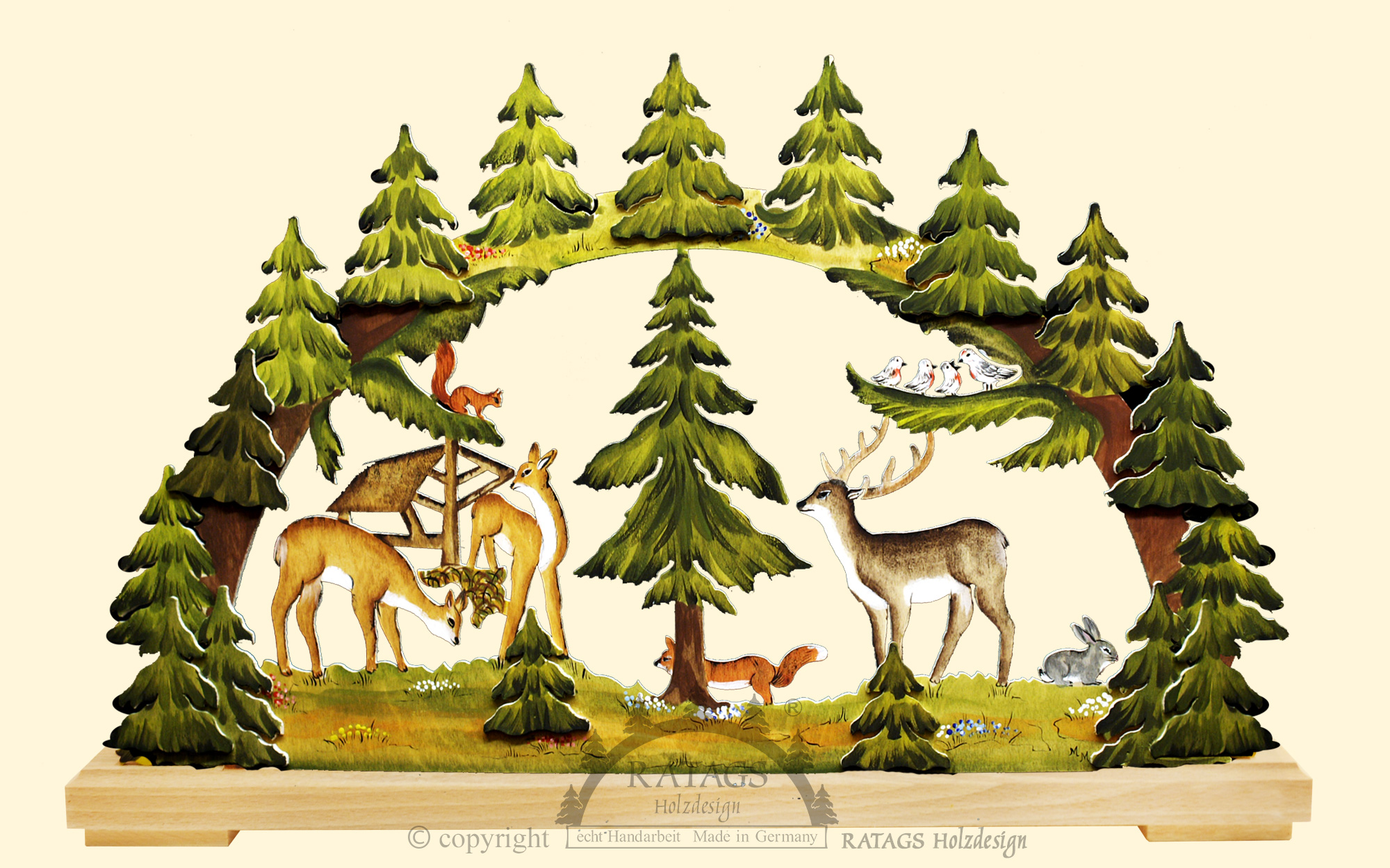 OFERTA ESPECIAL - Arco luminoso pequeno, Waldtie pintado à mão, tema verão