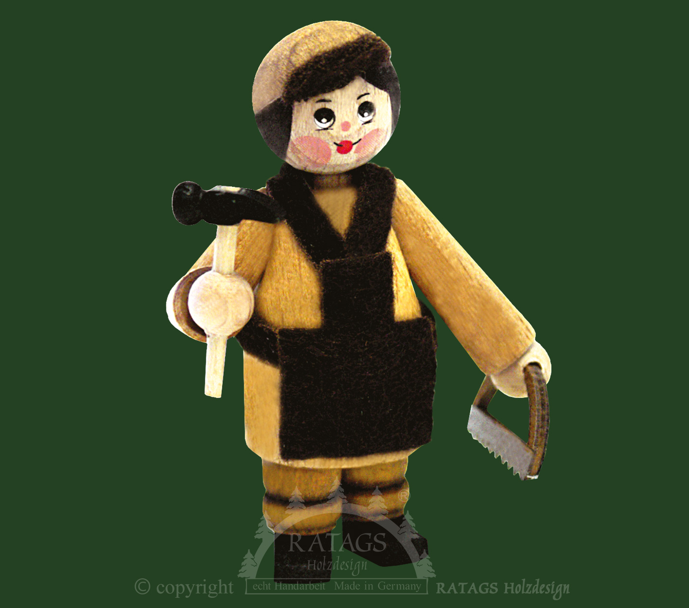 Figur, Handwerker, natur, Hammer, Säge Figur, Handwerker, natur, Hammer, Säge