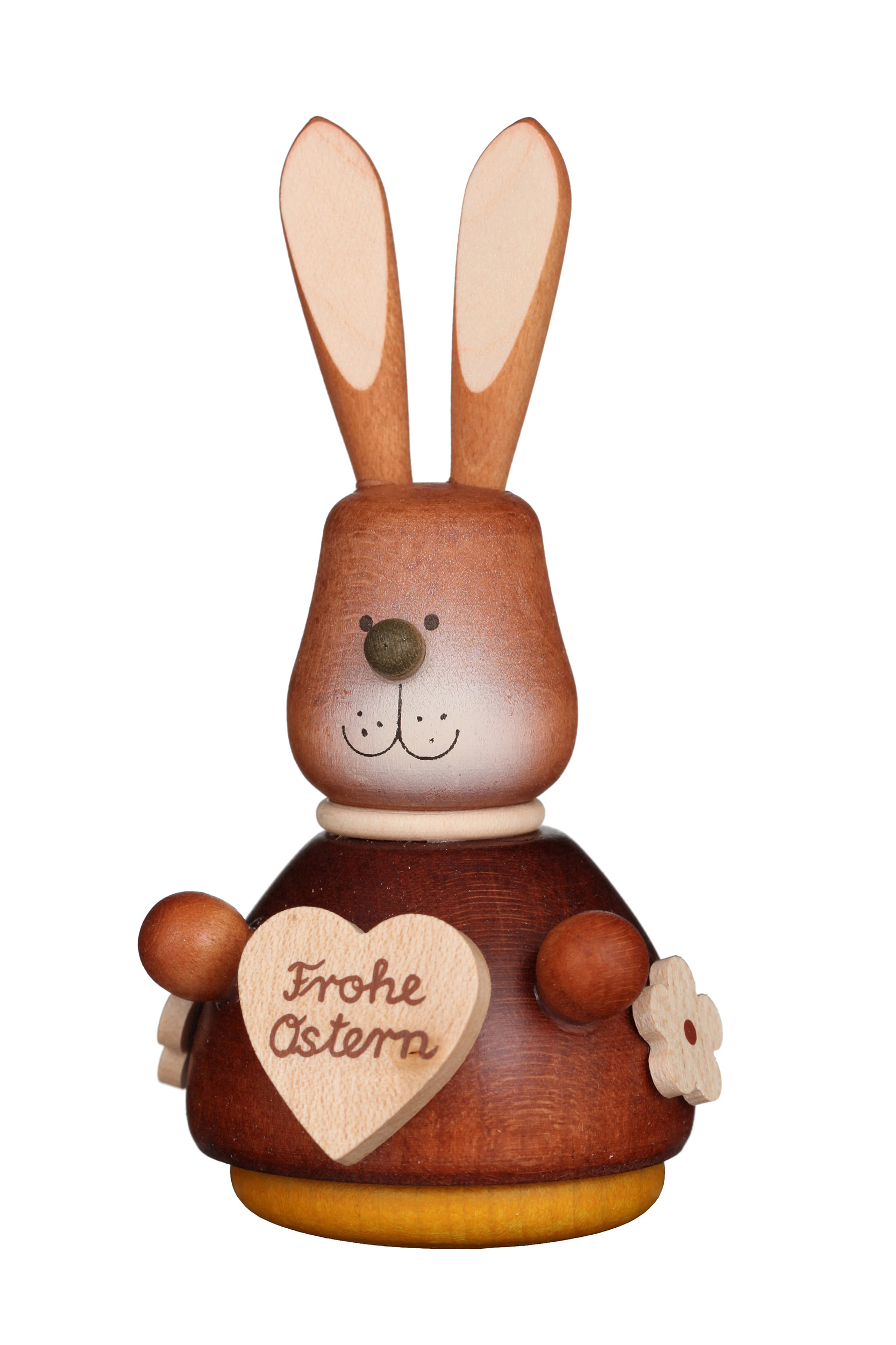 Wackelhase mit Herz, natur