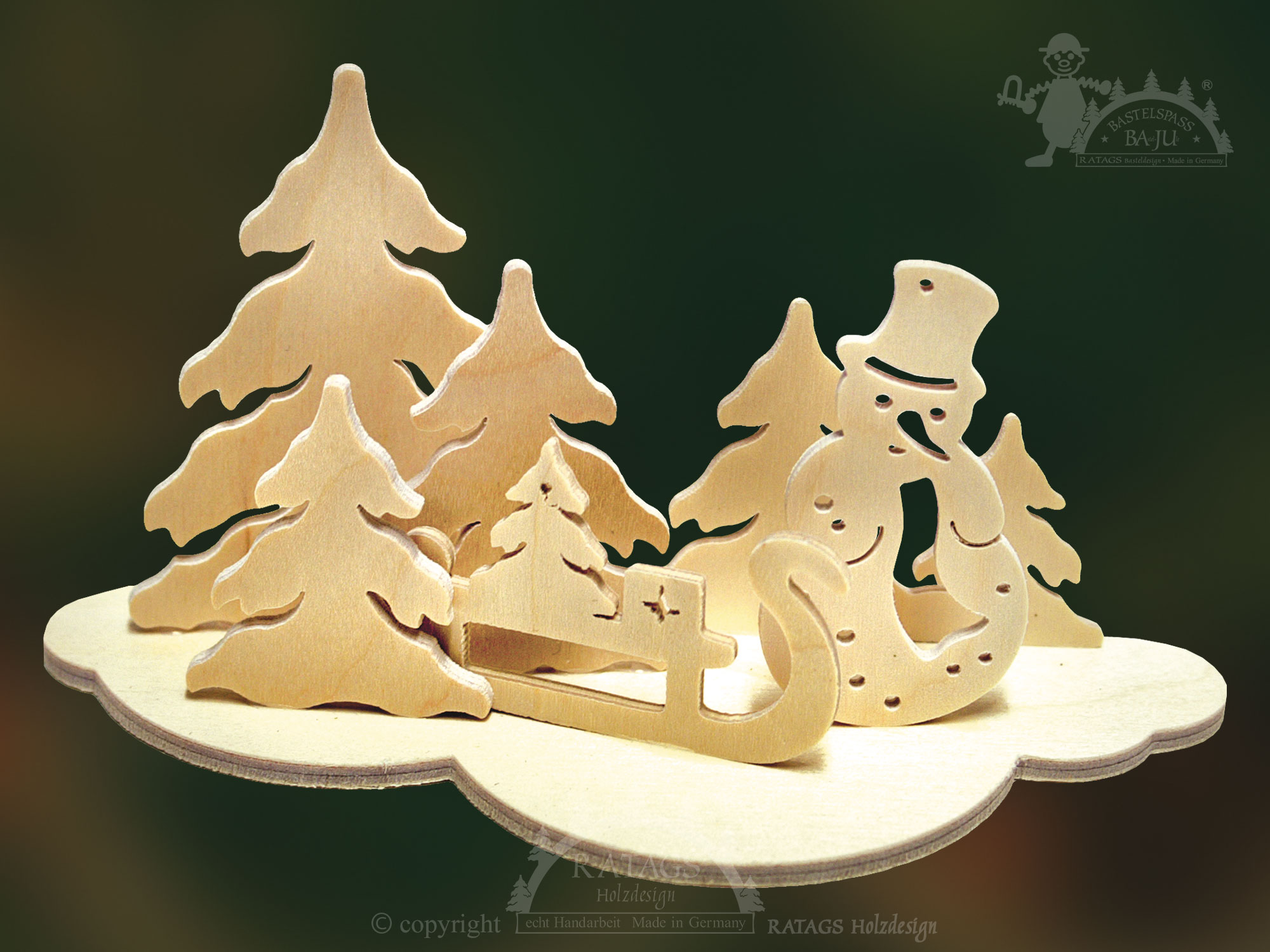 Tischschmuck zum Basteln, Winter