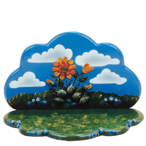 Bloemenkind, weide met hemel