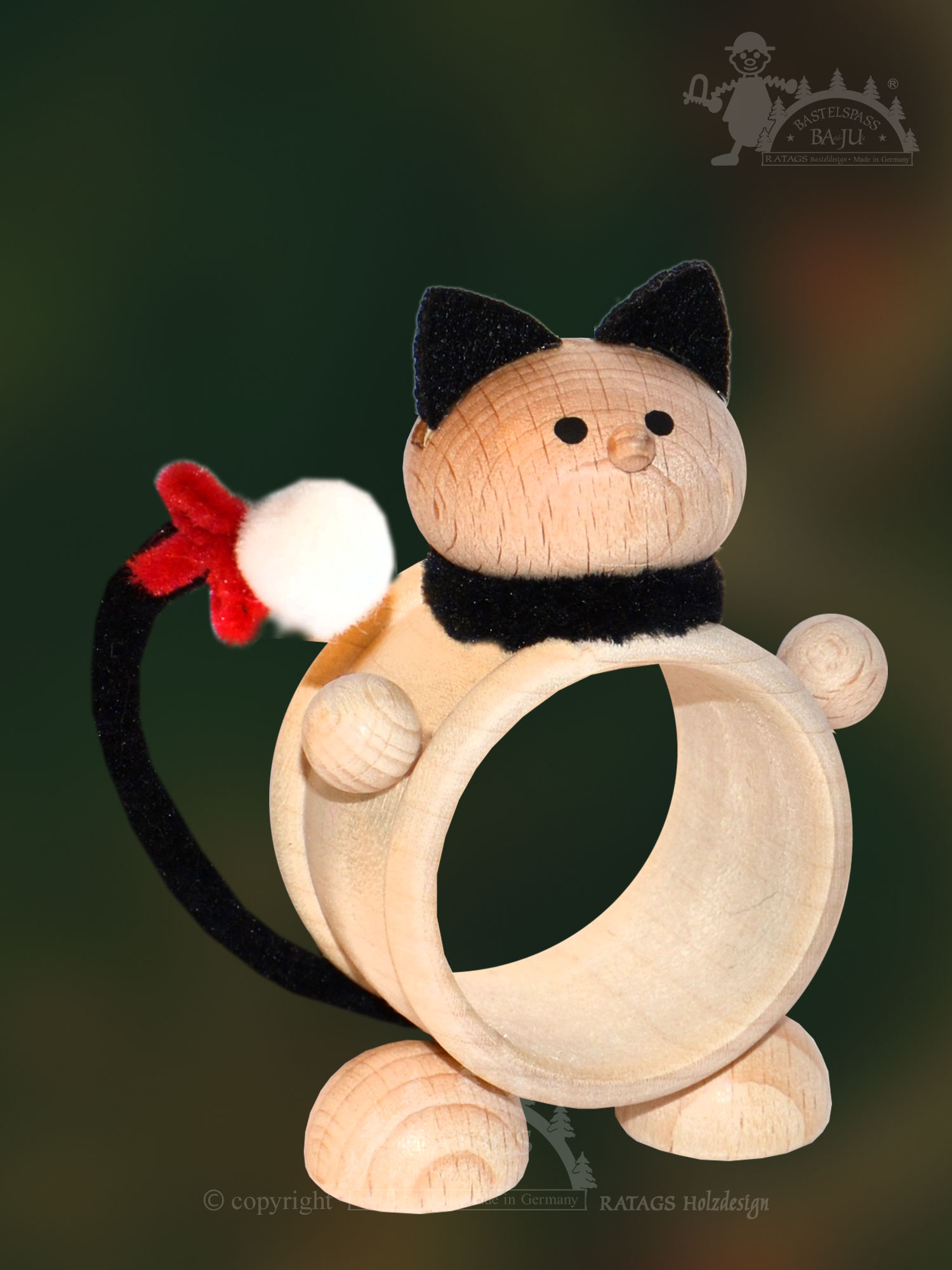 Crafting fun Napkin ring, kitten