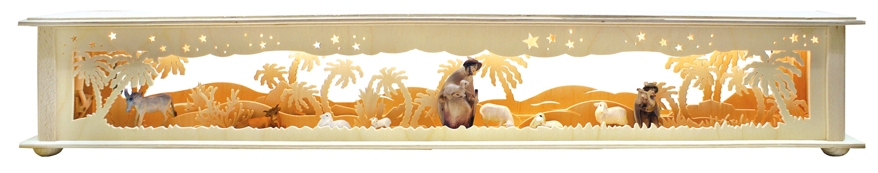 Raumleuchte gr., Tiroler Figuren, handbemalt