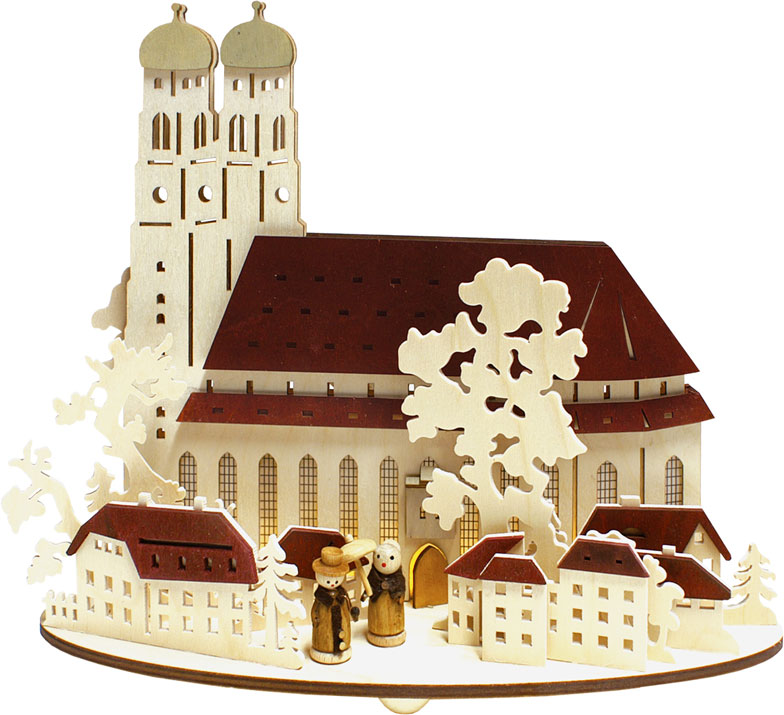 Frauenkirche München mit LED-Beleuchtung