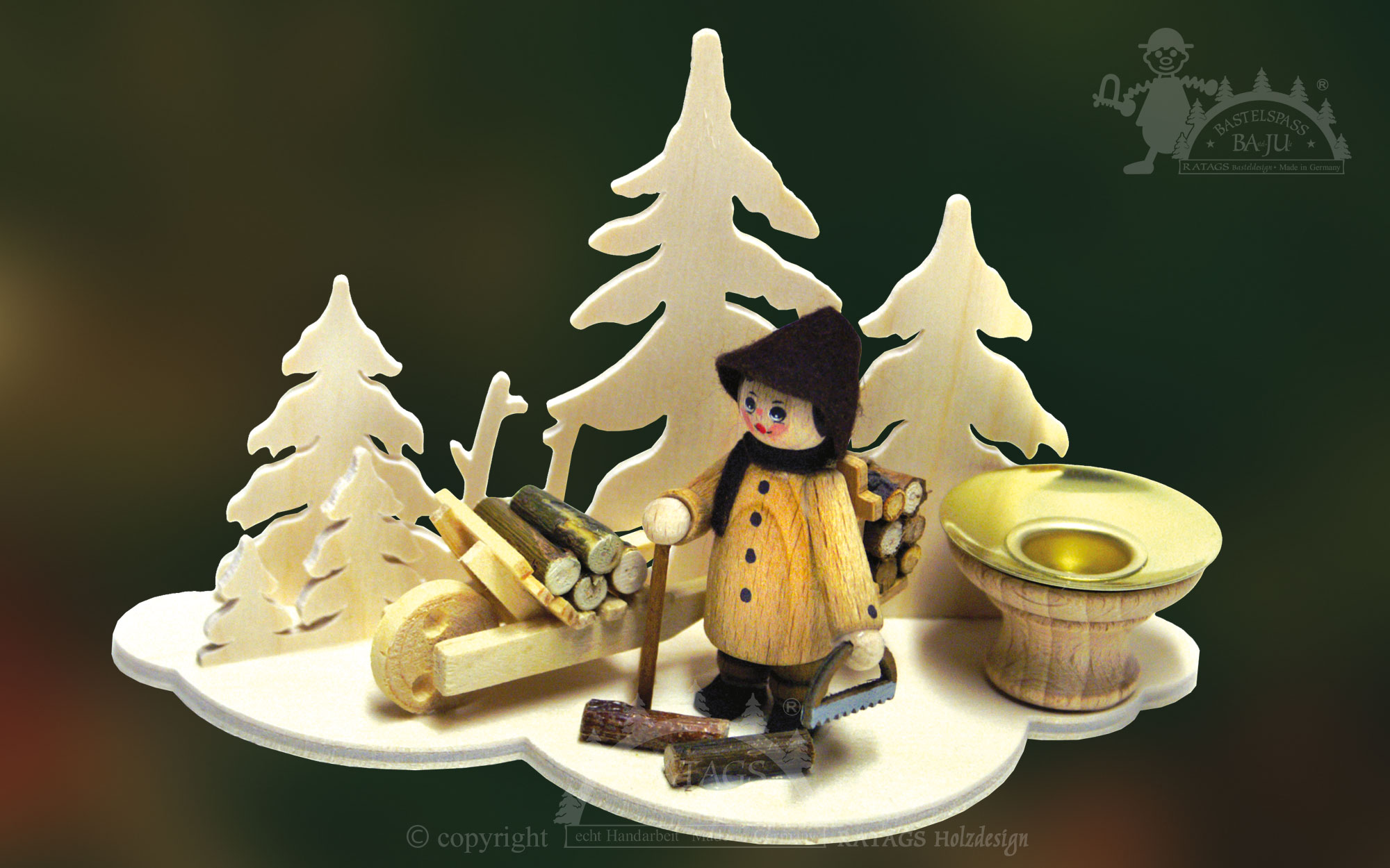 Decoração de mesa para artesanato, Wolke Wald
