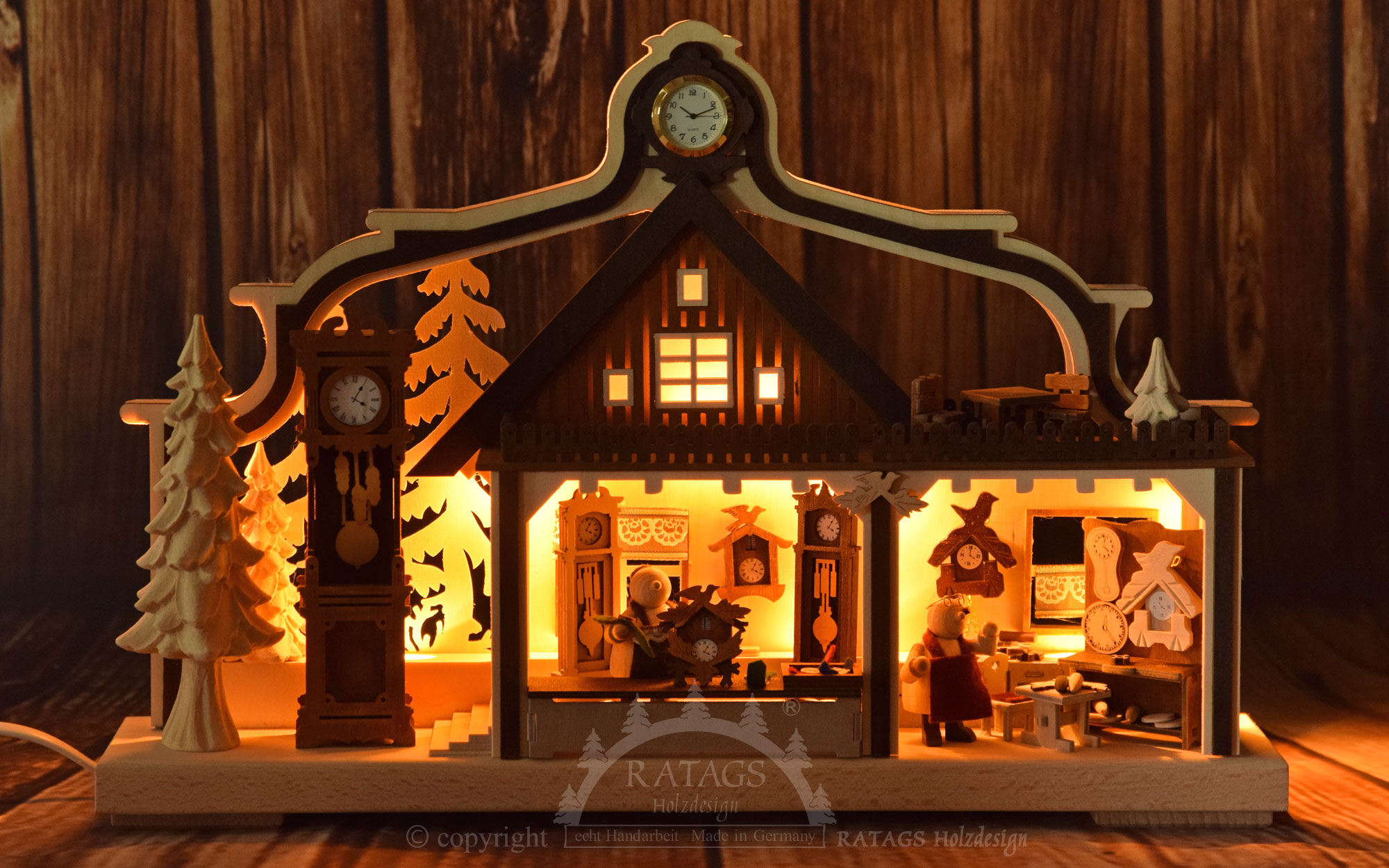 Small 3D Schwibbogen, clockmaker's workshop