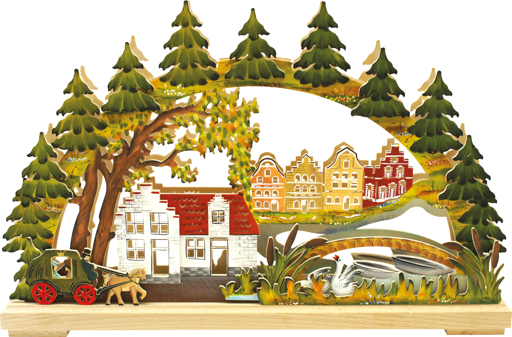 Small candle arch, Hanseatic city, hand-painted summery