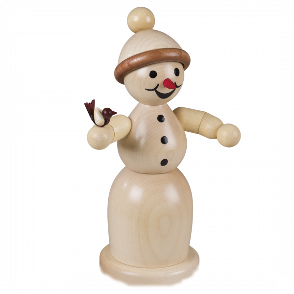 Snow woman with bird 30 cm