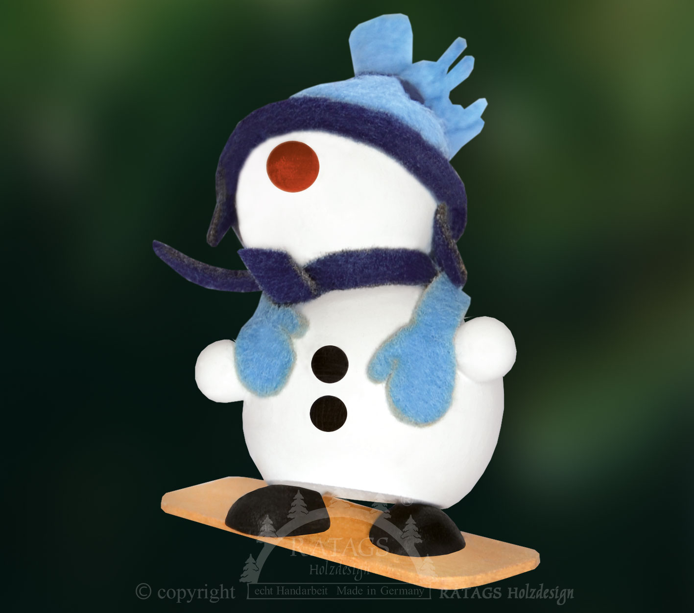 Molli, Junge Linie, Schneemann auf Snowb blaue Mütze