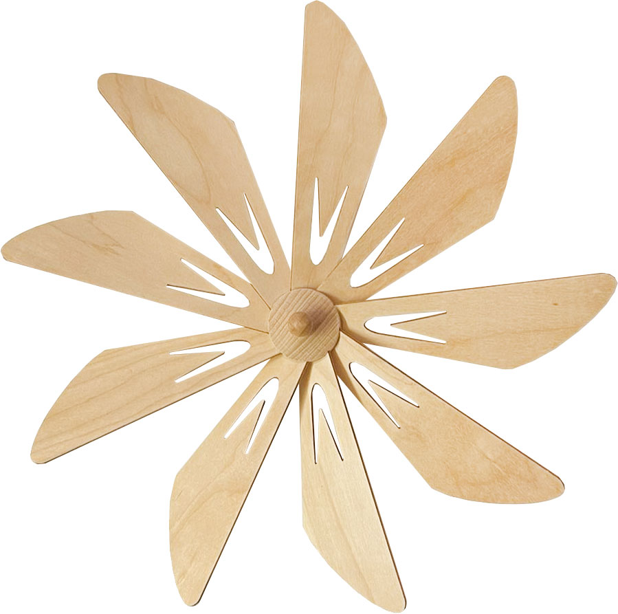 Impeller, laser-cut, 23 cm laser-cut pattern