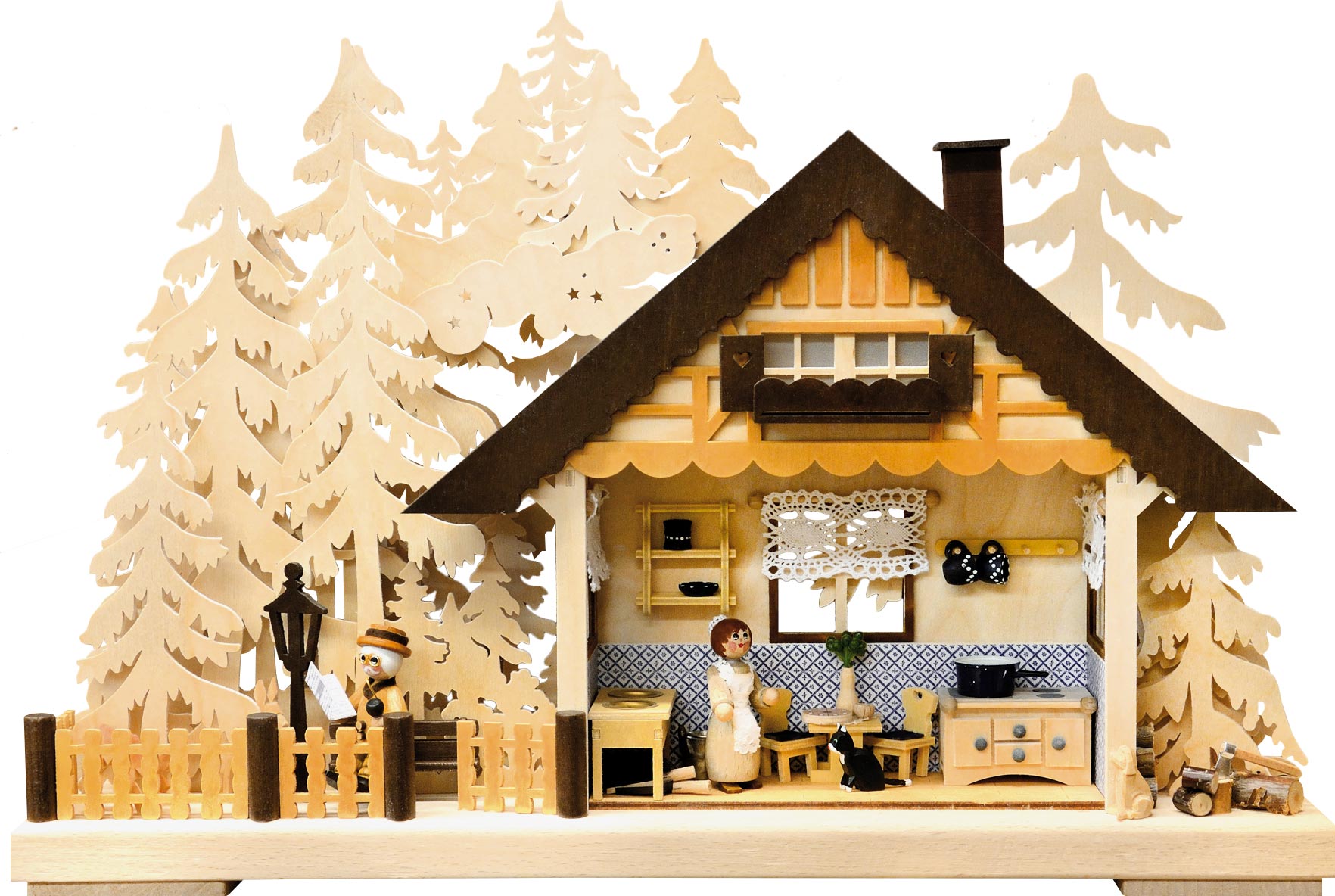 3D-Schwibbogen kl., Bei Oma und Opa 3D-Schwibbogen kl., Bei Oma und Opa