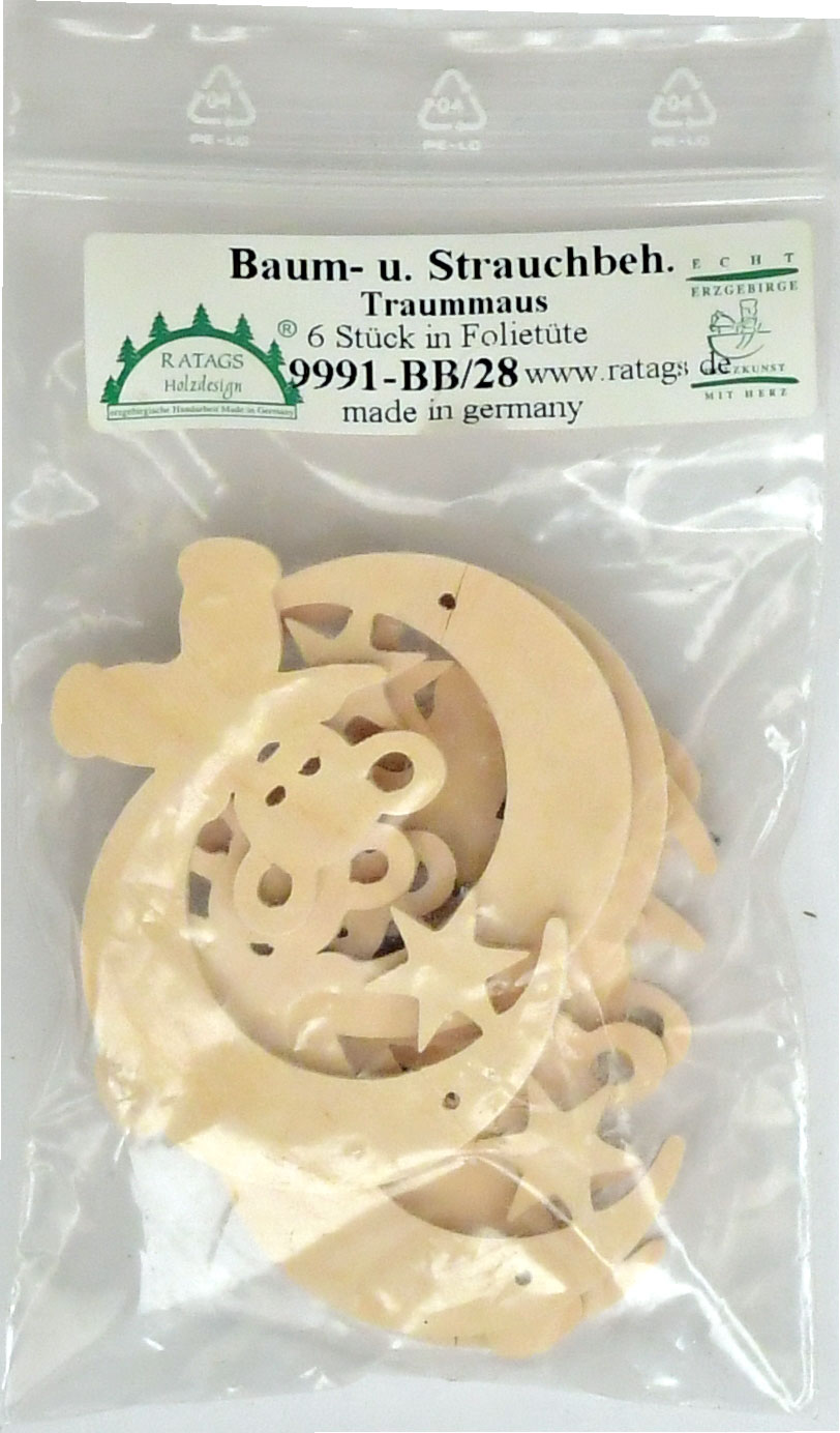 Mini picture dream mouse, 6 pieces, foil bag