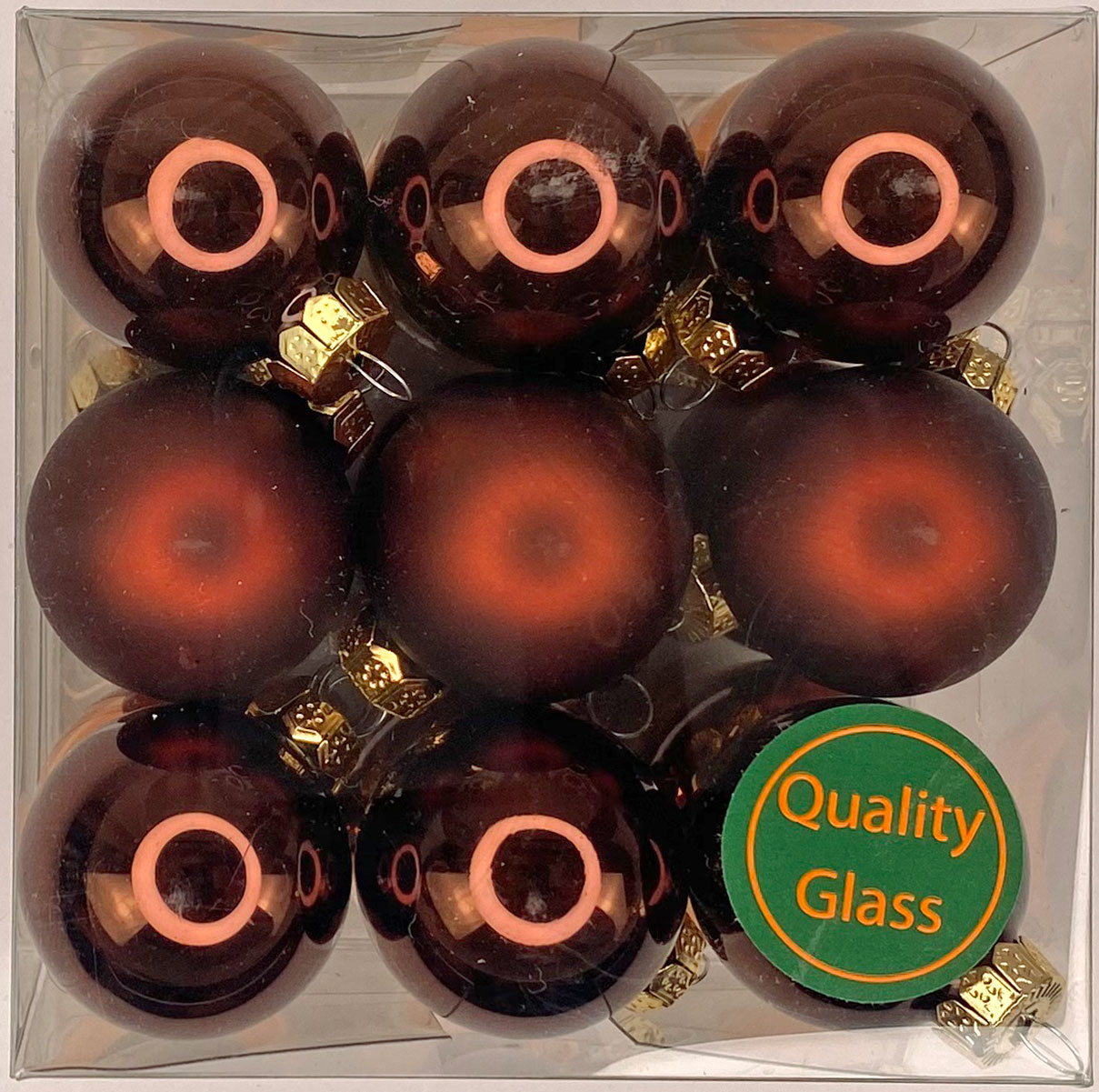 18 Baumkugeln, dunkelbraun