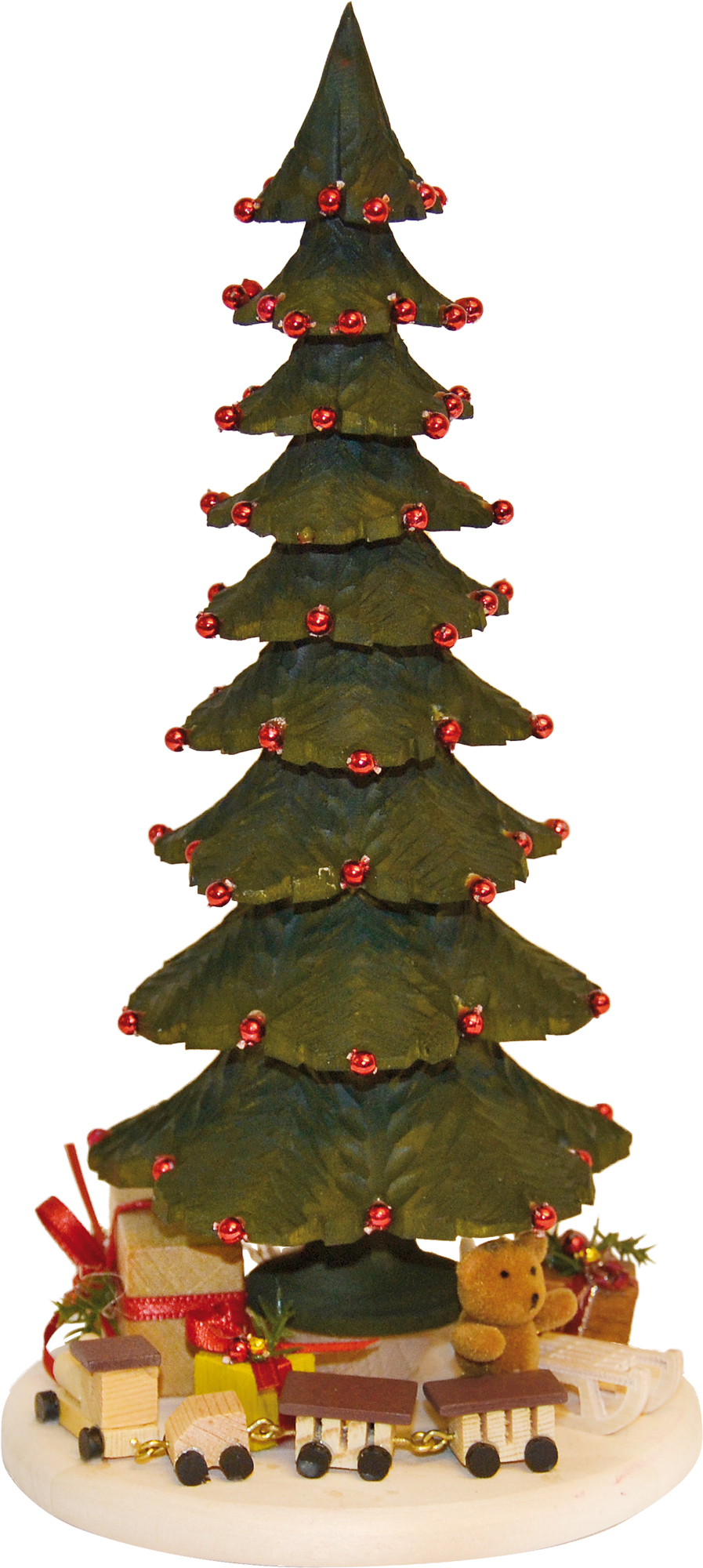 Carved Christmas tree with gift RATAGS Christmas Land