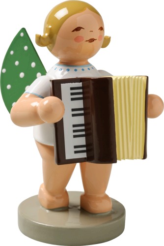 Engel mit Akkordeon blondes Haar