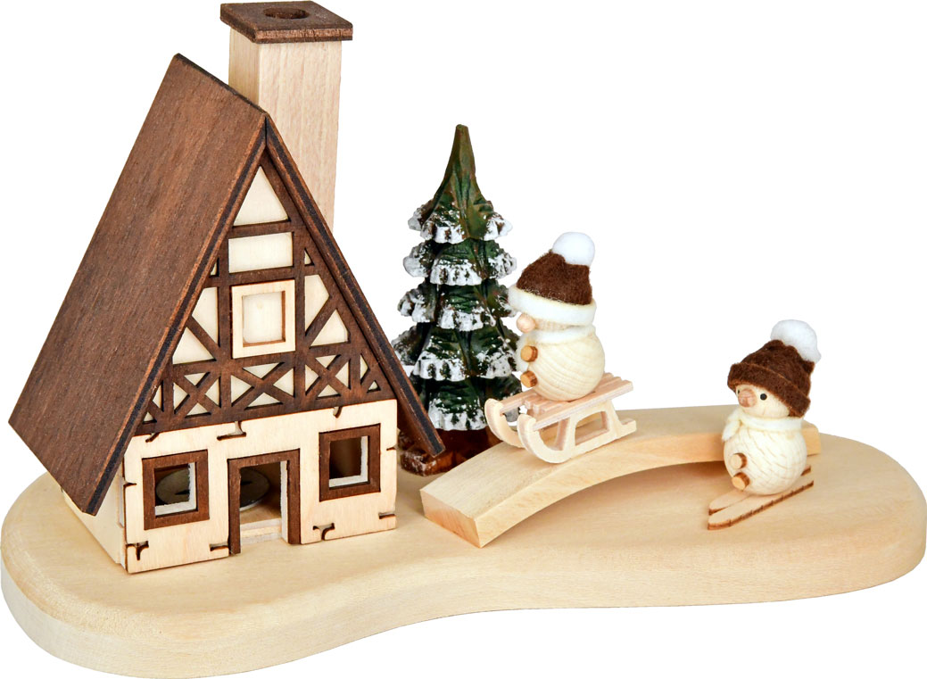 Tischschmuck, Räucherhaus, Schneebällche