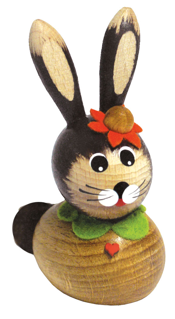 Knuffihase, klein, grüner Kragen
