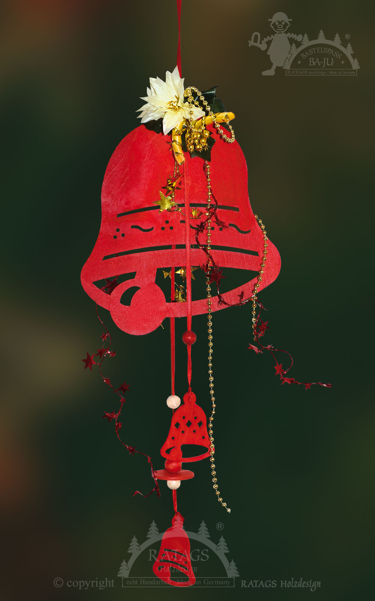 Window decoration bell for crafting with accessories