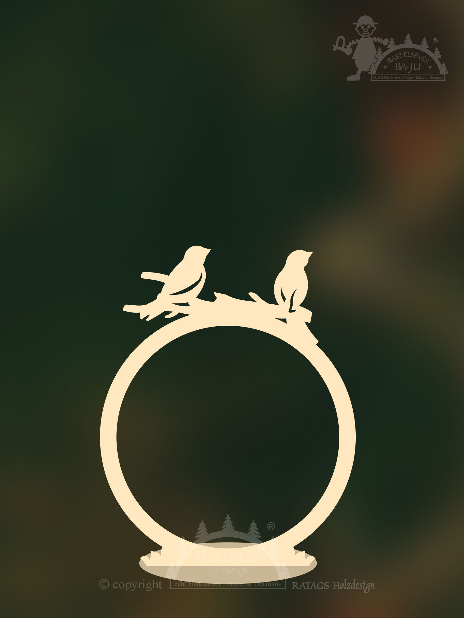 Table cards with birds for crafting