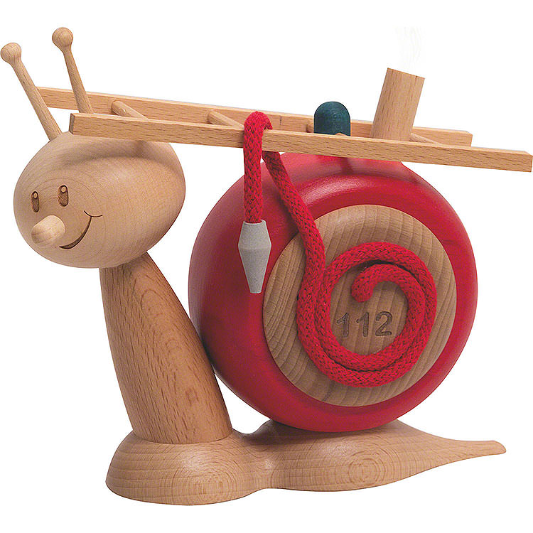 Smoking figure snail Sunny, fire brigade approx. 16 cm