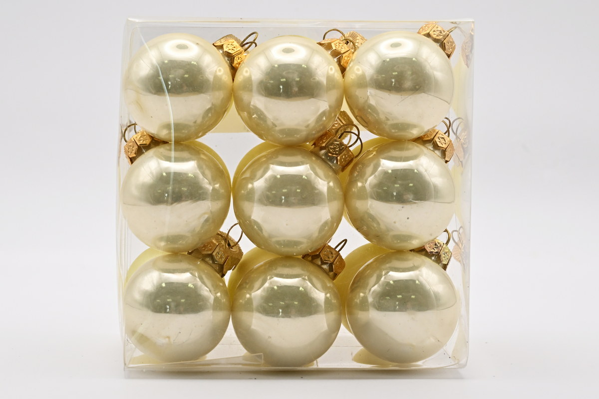 Glaskugel, vanilla combi, 30 mm, 18 Stk.