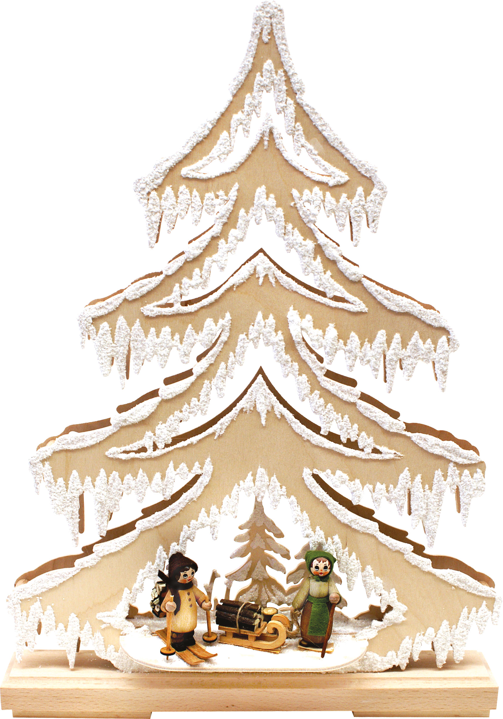 Small fir tree, forest worker