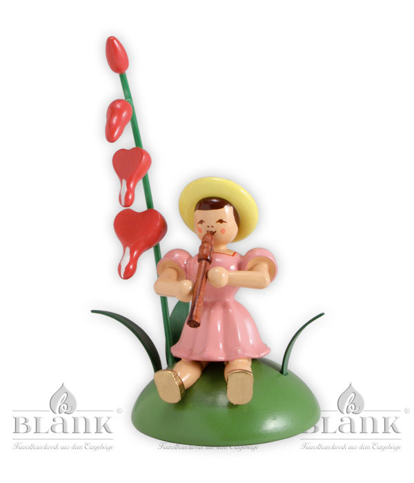 Weeping heart sitting, recorder flower child sitting