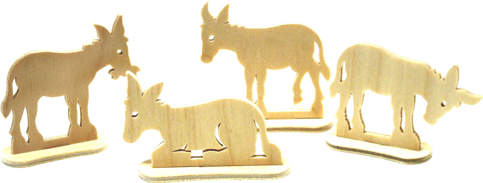 Figurines à assembler pour le bricolage, ensemble d'ânes, grand format