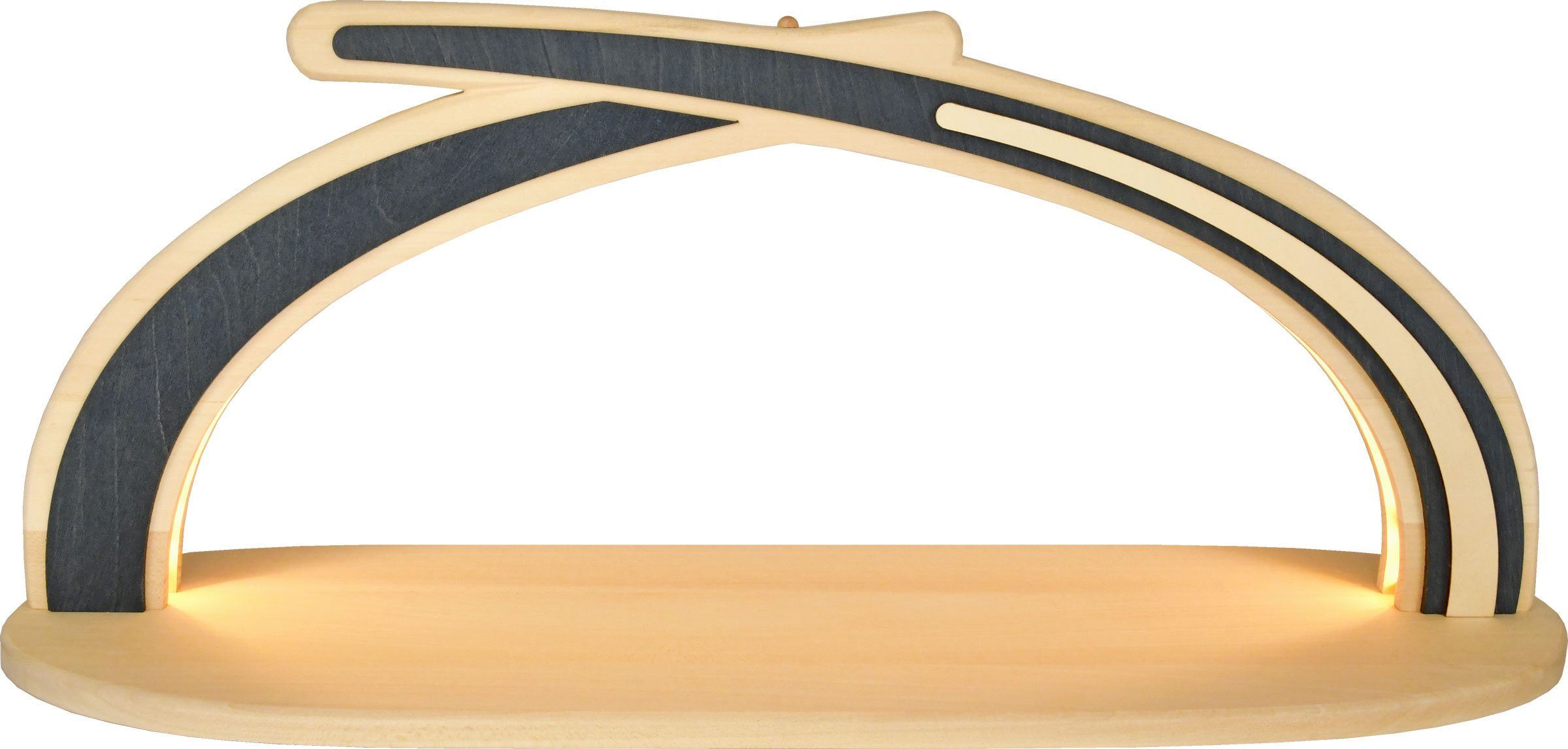 Solid wood arch, unassembled, blue with LED lighting