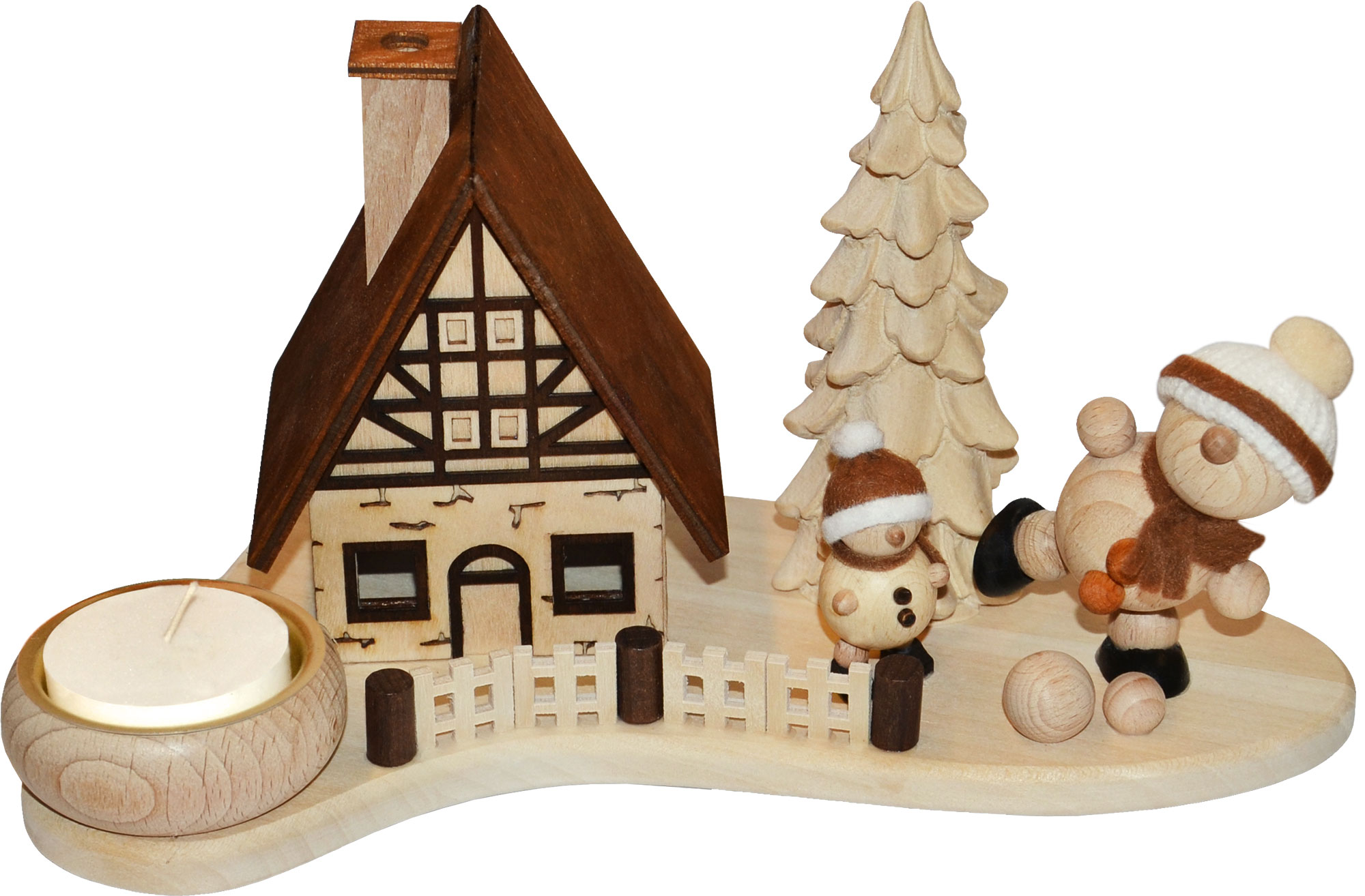 Lichterteller, Räucherhaus, Schneebällchen