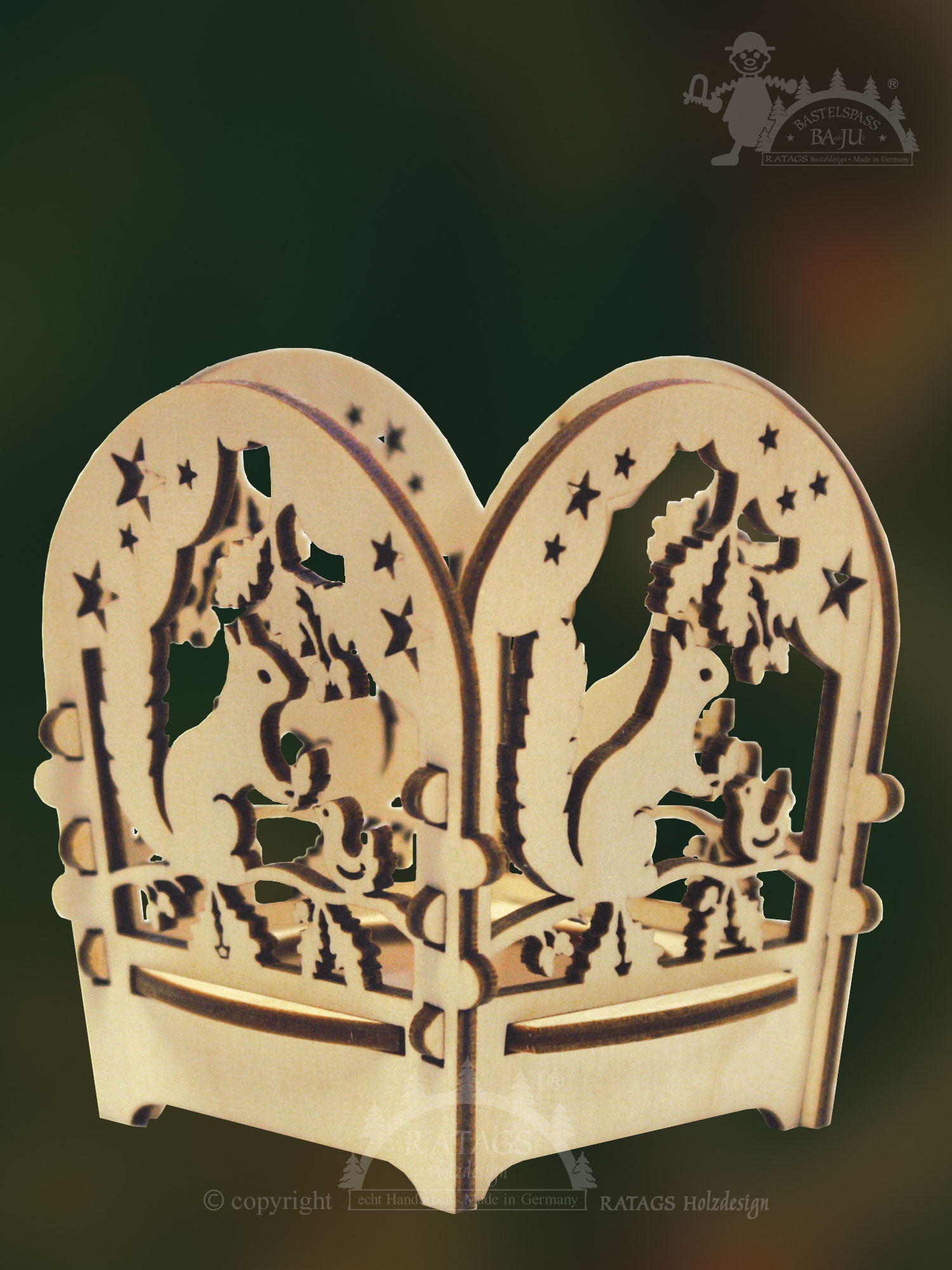 Tischlämpchen zum Basteln, Eichhörnchen