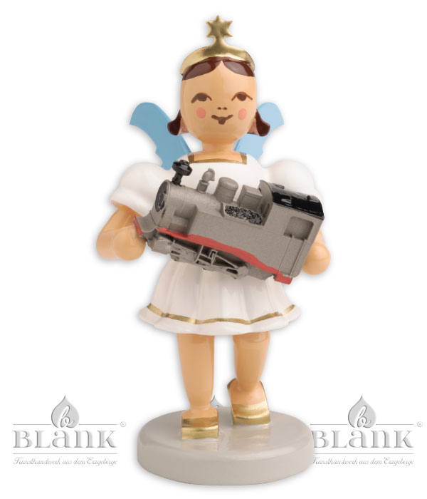 Engel farbig mit Eisenbahn Engel farbig mit Eisenbahn