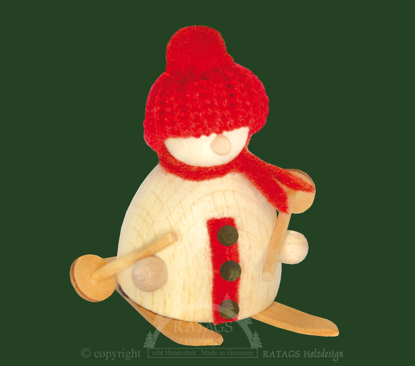Snow-Molli, Junge Linie, on skis, red knitted hat