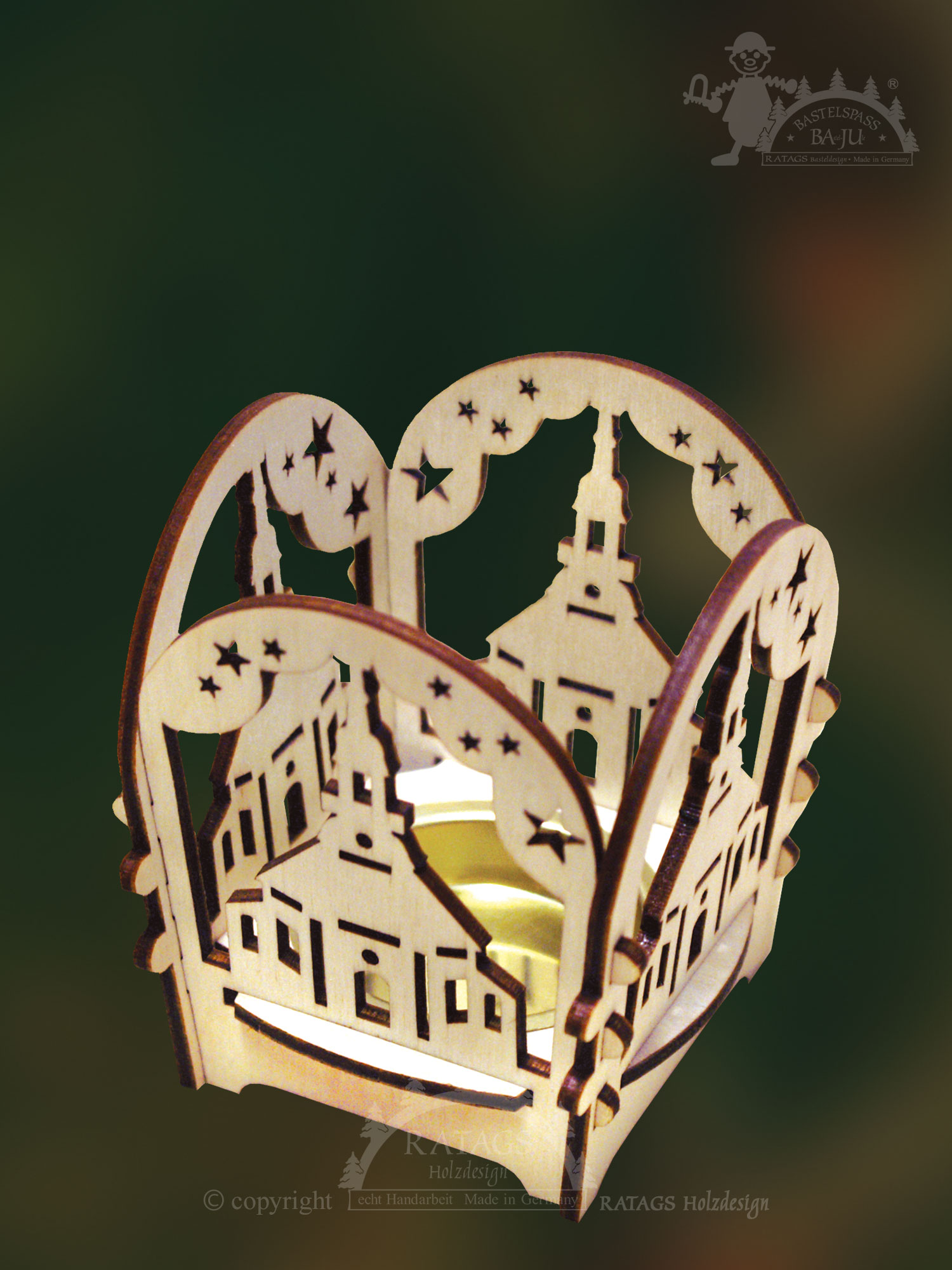 Table lamps for crafting, Seiffen Church