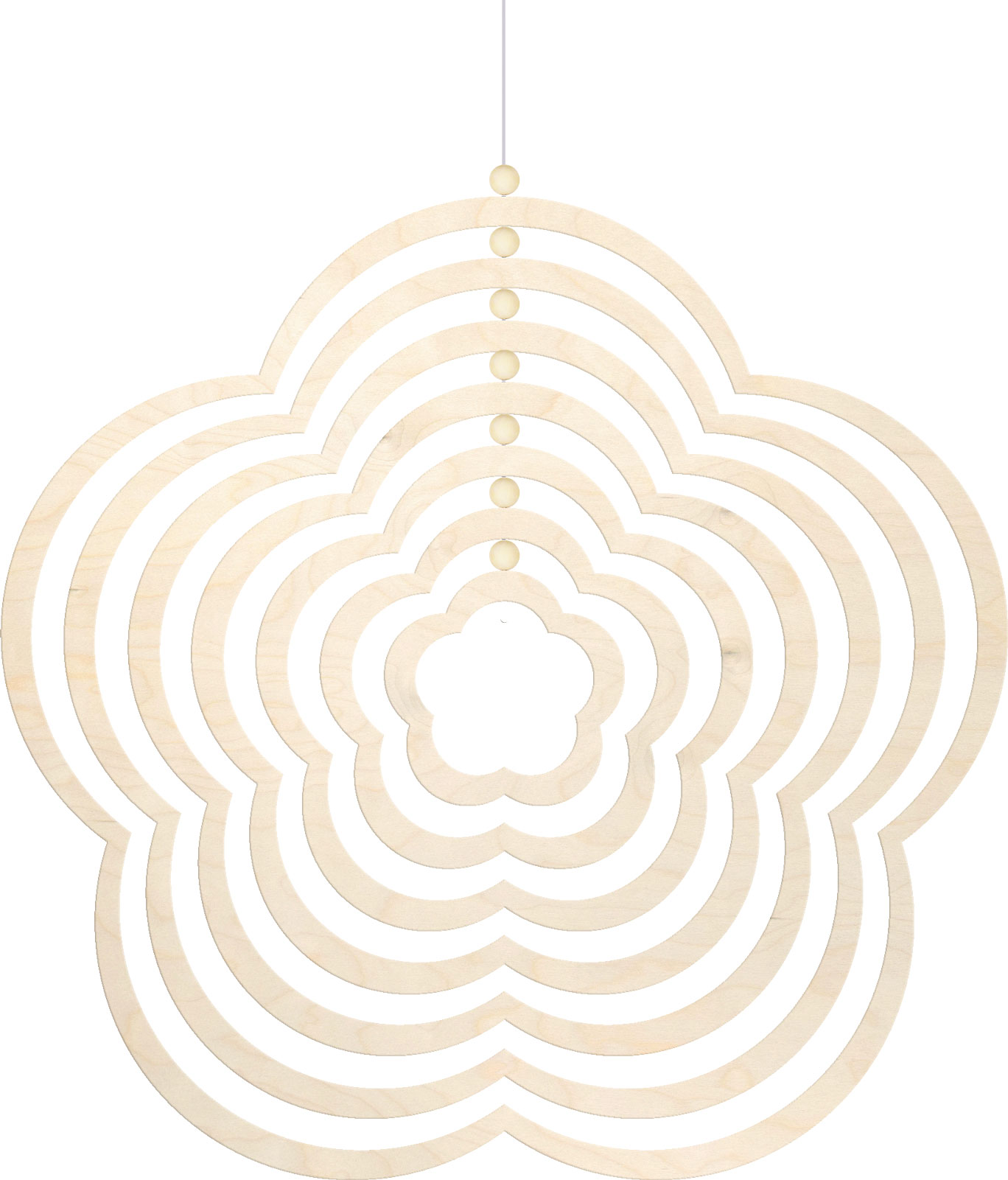 Windspiel zum Basteln, Blume