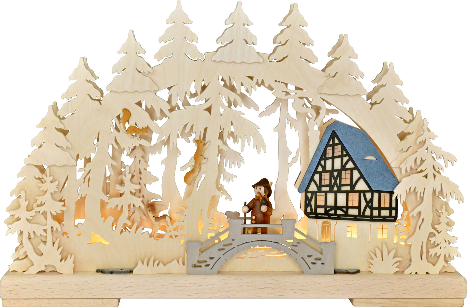 3D candle arch, small, forest bridge