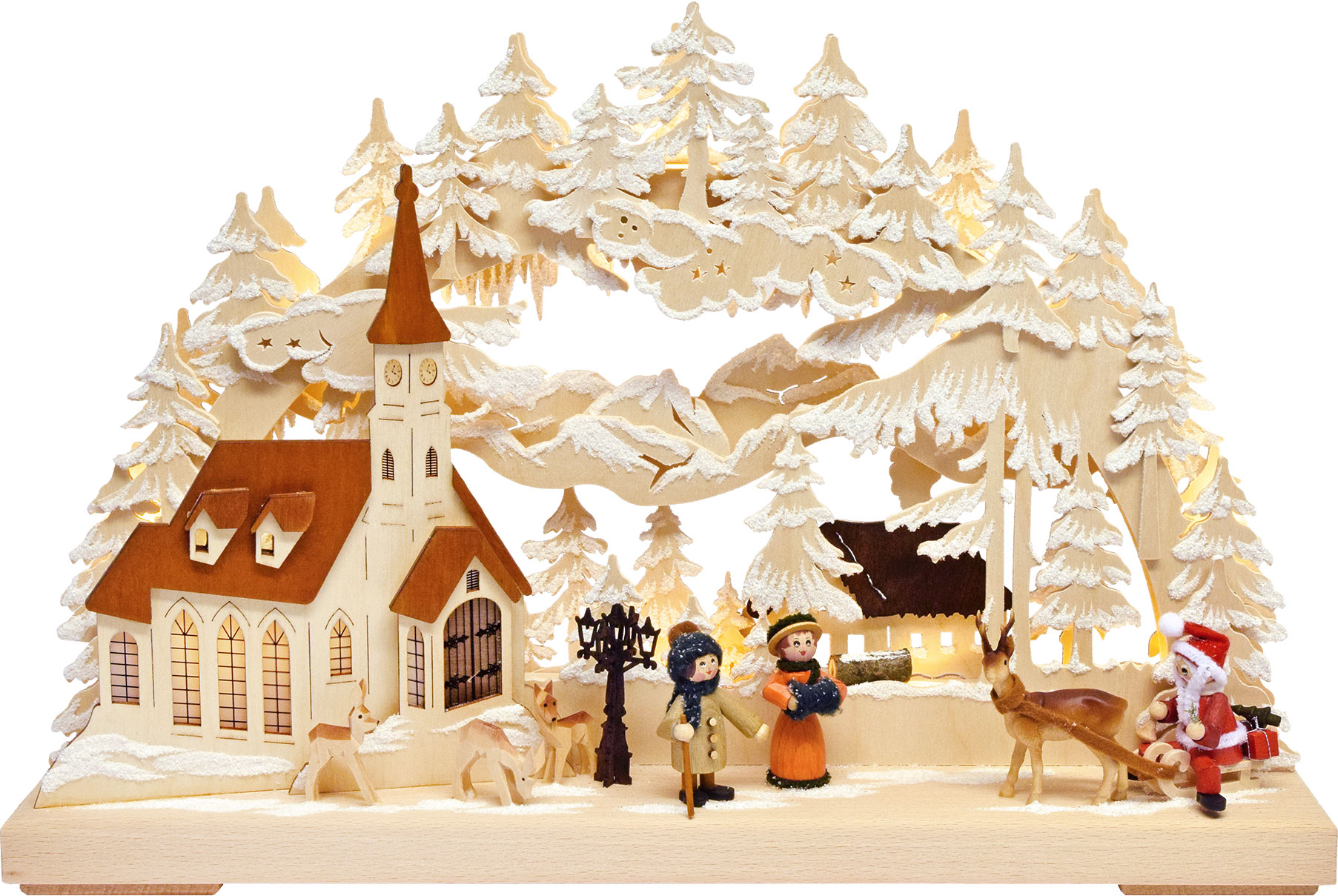 3D candle arch, small, Christmas morning