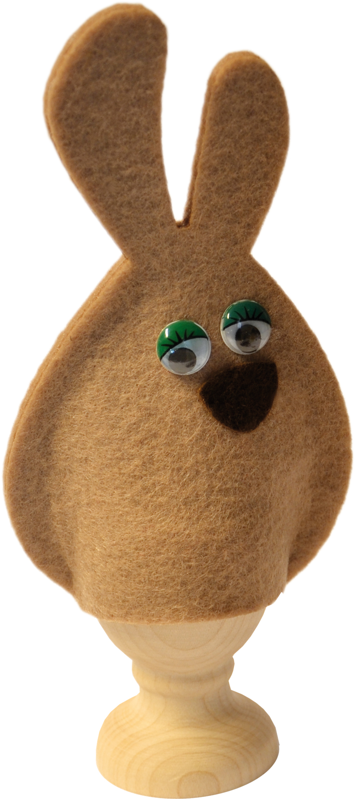 Egg cosy rabbit for crafting, material felt, with googly eyes
