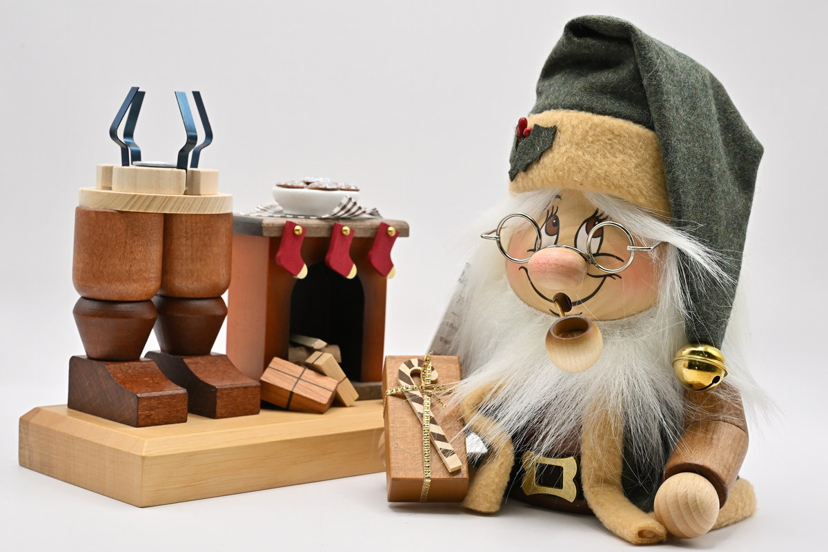 Räuchermann, Wichtel Weihnachtsmann am K H 28,5 cm