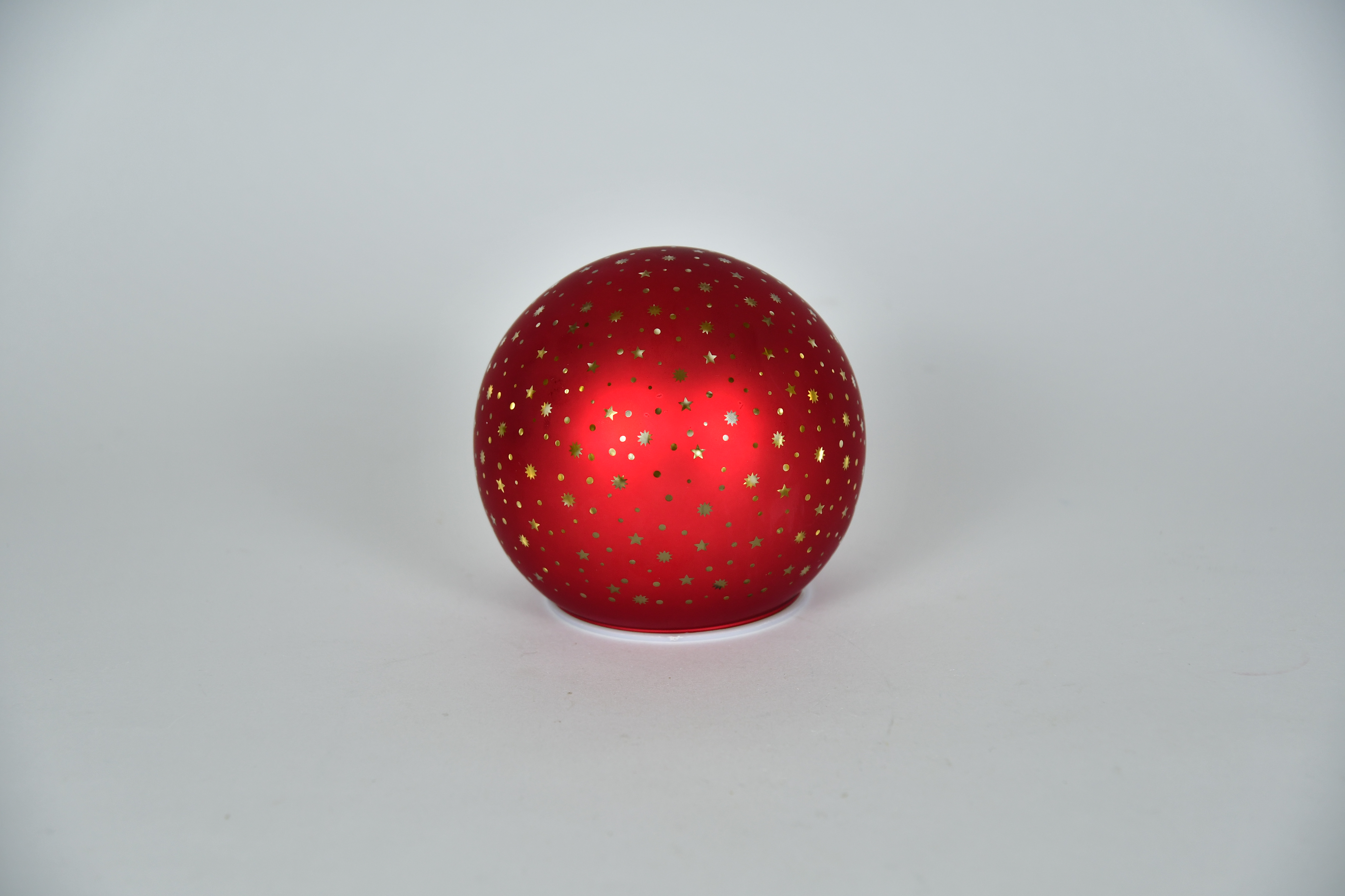 Decorative ball 12 cm star red