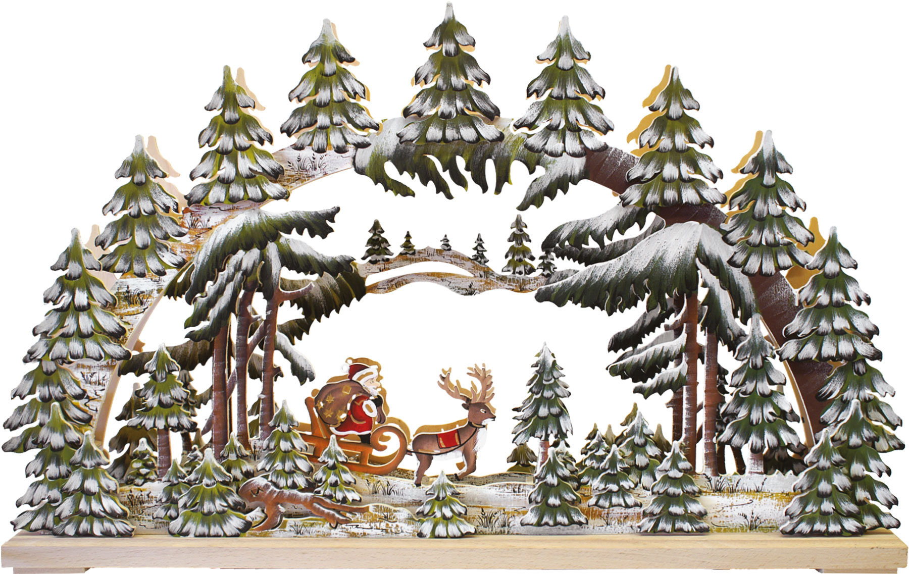 Schwibbogen gr., Weihnachtsnacht, handbemalt winterlich