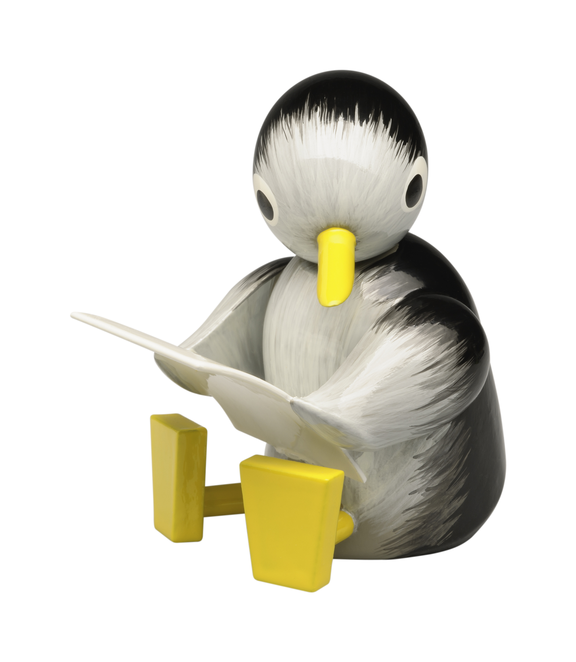 Pinguin, groß, lesend