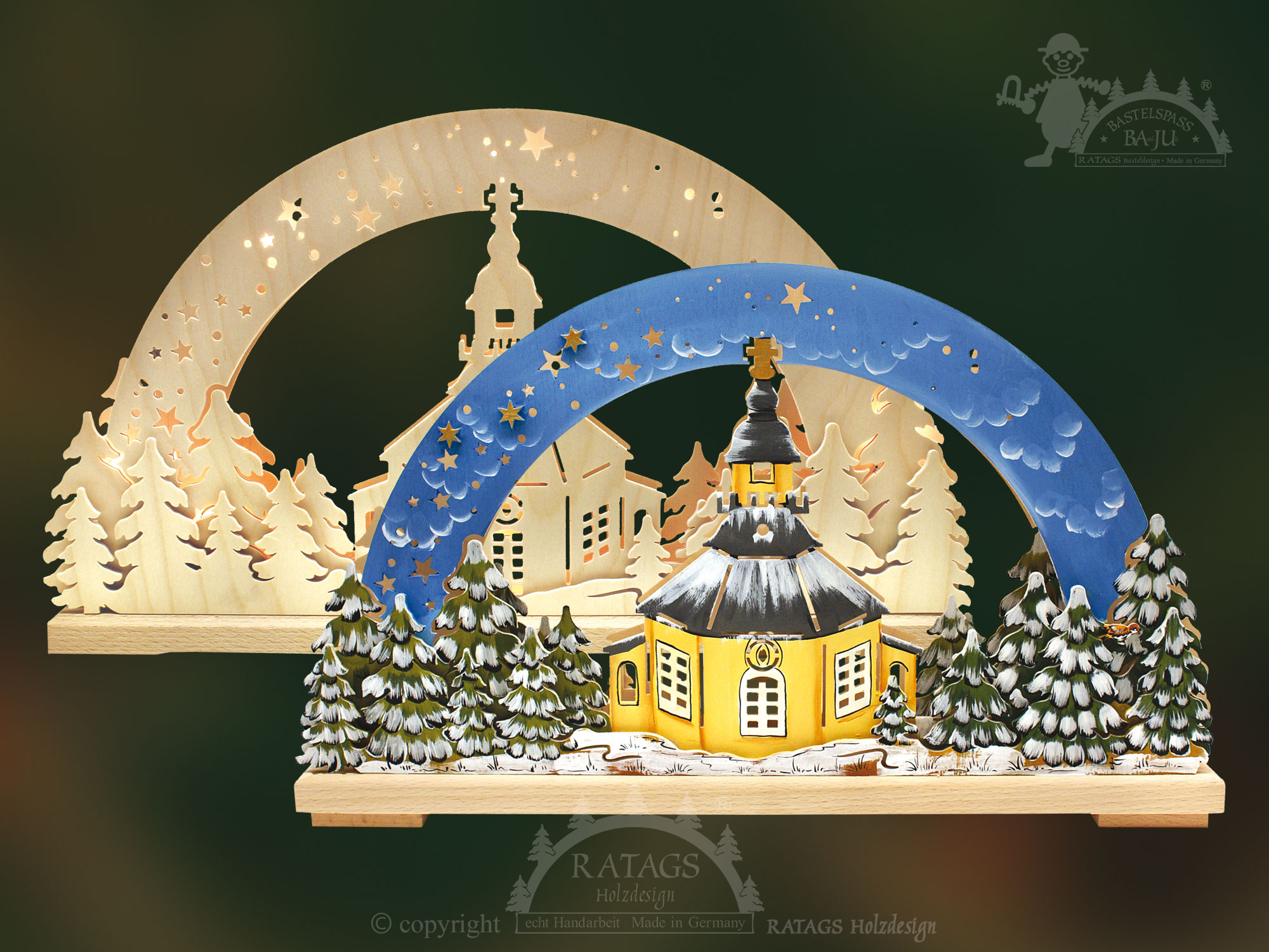 Small Schwibbogen for crafting, Seiffen Church